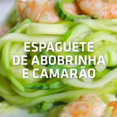 Recipe of Zucchini Spaghetti with Shrimp on the DeliRec recipe website