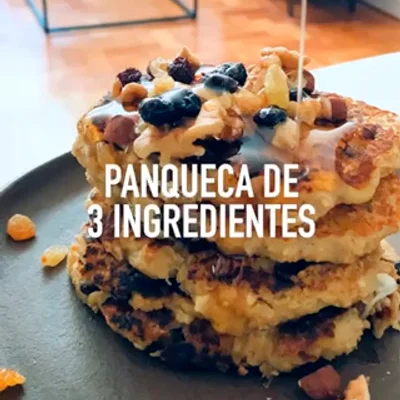 Recipe of 3 ingredient pancake on the DeliRec recipe website