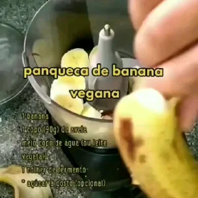 Recipe of Vegan quick banana pancake on the DeliRec recipe website