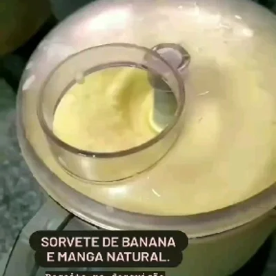 Recipe of natural mango ice cream on the DeliRec recipe website