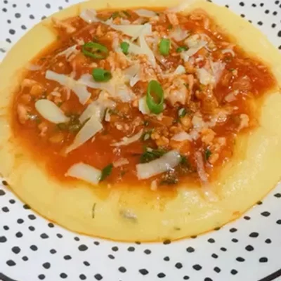 Recipe of Polenta with sausage ragu on the DeliRec recipe website