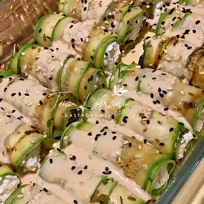 Recipe of Zucchini ROLLS WITH RICOTA AND TAHINE on the DeliRec recipe website