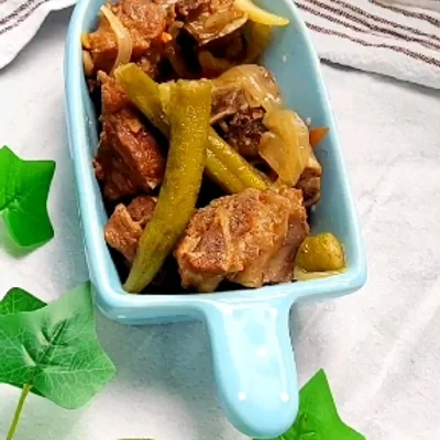 Recipe of ribs with okra on the DeliRec recipe website