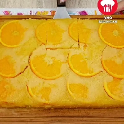 Recipe of orange upside down cake on the DeliRec recipe website