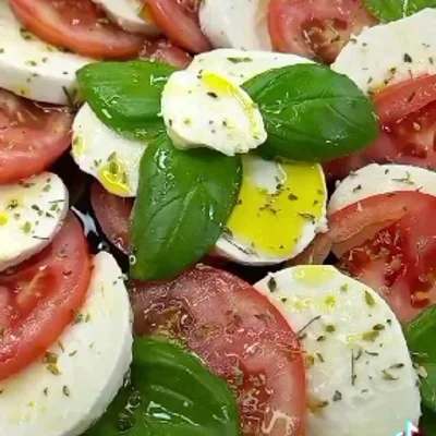 Recipe of Caprese Salad - Coming soon to Miguel's Kitchen on YouTube! on the DeliRec recipe website