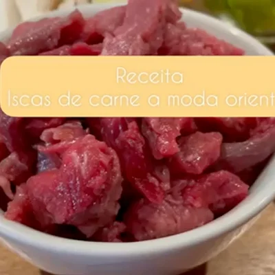 Recipe of Oriental-style meat skewers on the DeliRec recipe website