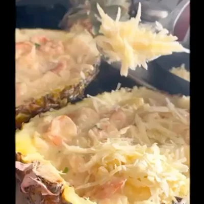 Recette de Crevettes à l'ananas sur le site de recettes DeliRec