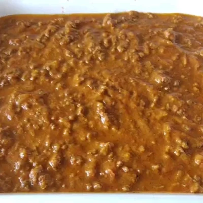 Recipe of ground beef polenta on the DeliRec recipe website