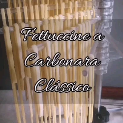 Receta de Fetuccini carbonara clásico en el sitio web de recetas de DeliRec