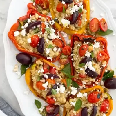 Recipe of Caprese-style roasted peppers on the DeliRec recipe website